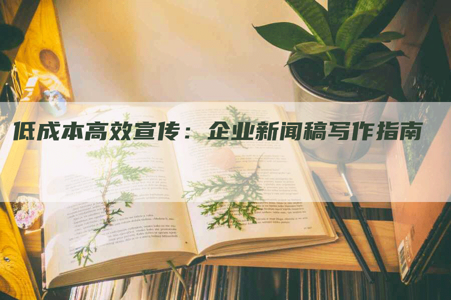 低成本高效宣传：企业新闻稿写作指南