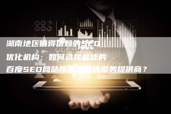 湖南地区值得信赖的SEO优化机构：如何选择最佳的百度SEO网站排名与营销服务提供商？