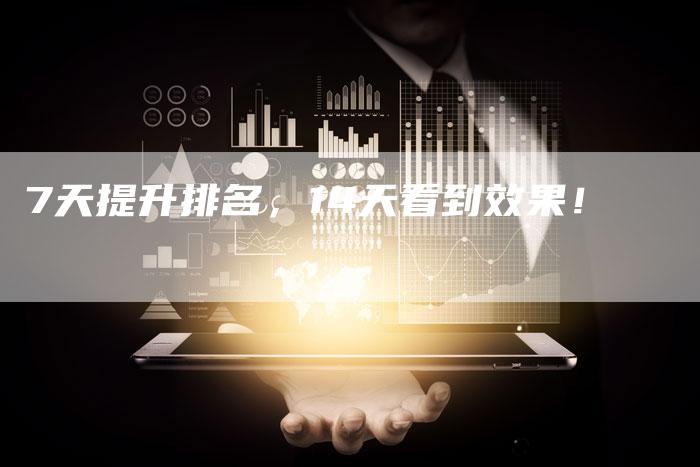 7天提升排名，14天看到效果！