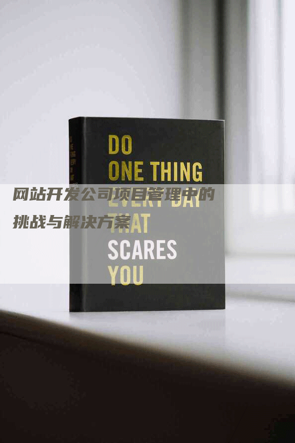 网站开发公司项目管理中的挑战与解决方案