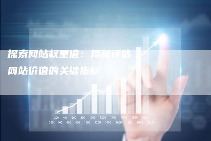 探索网站权重值：揭秘评估网站价值的关键指标