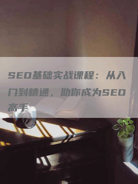 SEO基础实战课程：从入门到精通，助你成为SEO高手