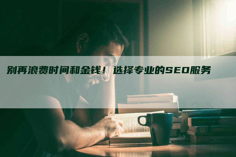 别再浪费时间和金钱！选择专业的SEO服务