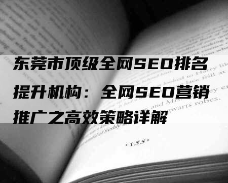 东莞市顶级全网SEO排名提升机构：全网SEO营销推广之高效策略详解