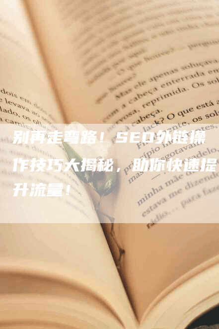 别再走弯路！SEO外链操作技巧大揭秘，助你快速提升流量！