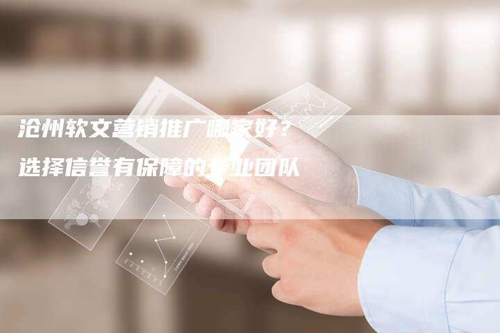 沧州软文营销推广哪家好？选择信誉有保障的专业团队
