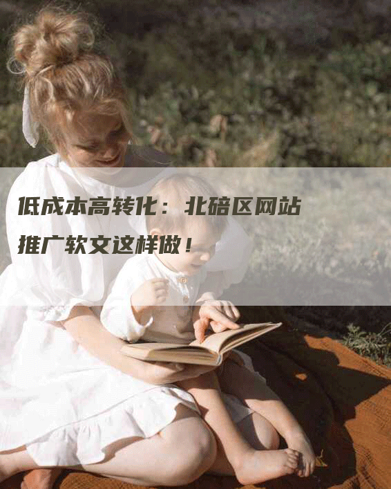 低成本高转化：北碚区网站推广软文这样做！