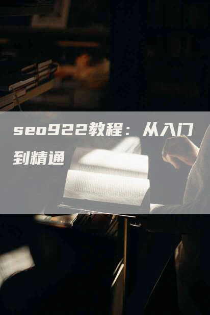 seo922教程：从入门到精通