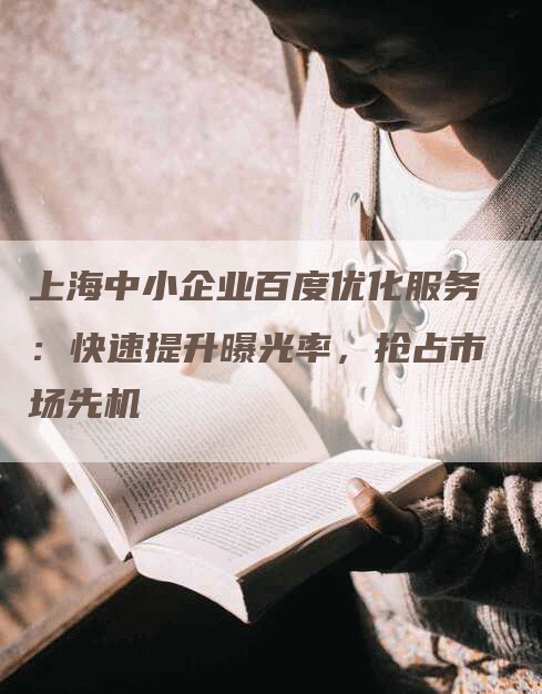 上海中小企业百度优化服务：快速提升曝光率，抢占市场先机