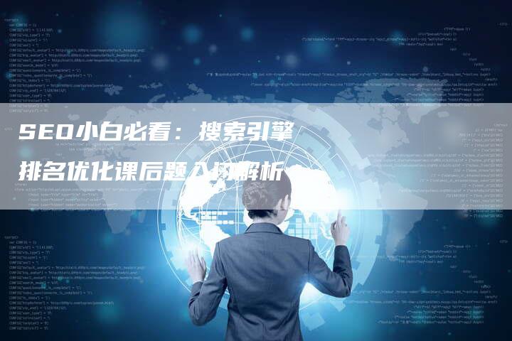 SEO小白必看：搜索引擎排名优化课后题入门解析