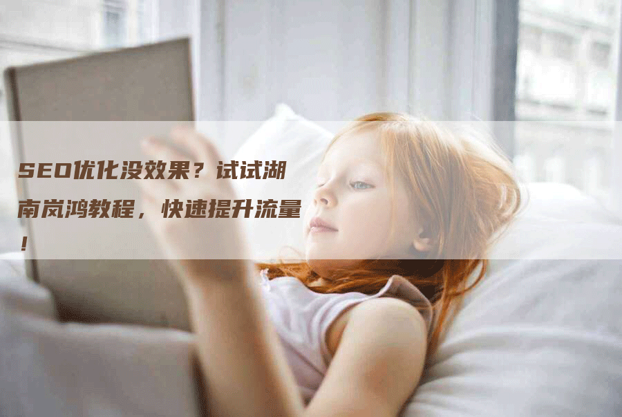SEO优化没效果？试试湖南岚鸿教程，快速提升流量！