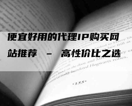 便宜好用的代理IP购买网站推荐 – 高性价比之选