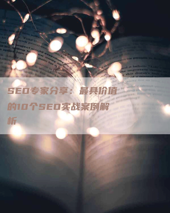 SEO专家分享：最具价值的10个SEO实战案例解析