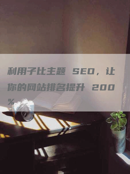 利用子比主题 SEO，让你的网站排名提升 200%