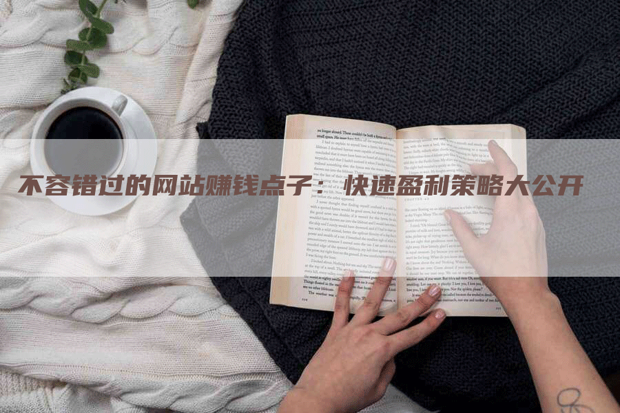不容错过的网站赚钱点子：快速盈利策略大公开